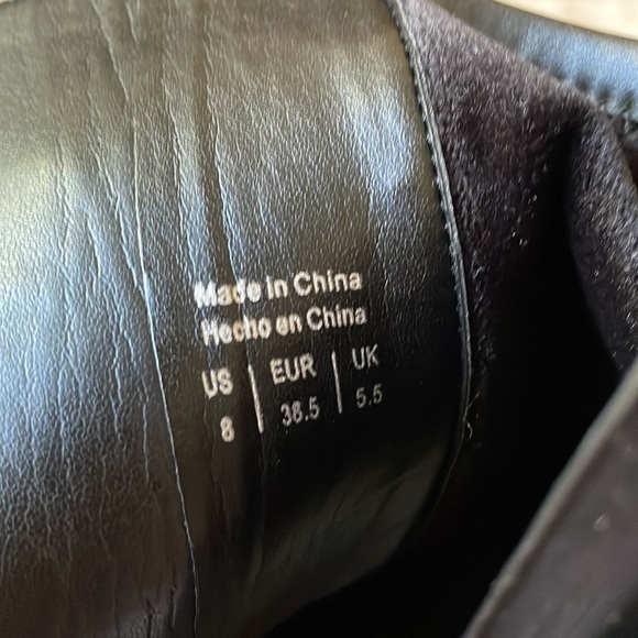 ALDO Aurella black Boots booties size 8 4” lucite heel - Picture 7 of 13